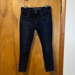 American Eagle Outfitters Women's Dark Blue Jeans